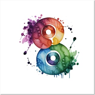 Yin and Yang concept abstract digital painting Posters and Art